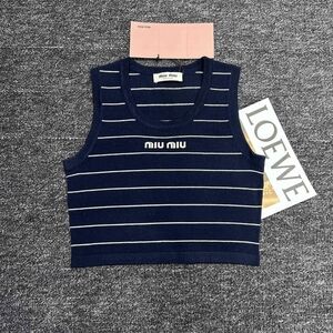 Miumiu stylish short striped vest